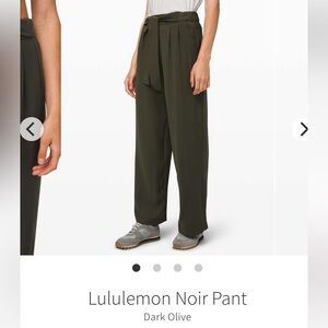 lululemon athletica Dark Olive Wide-Leg Chinos